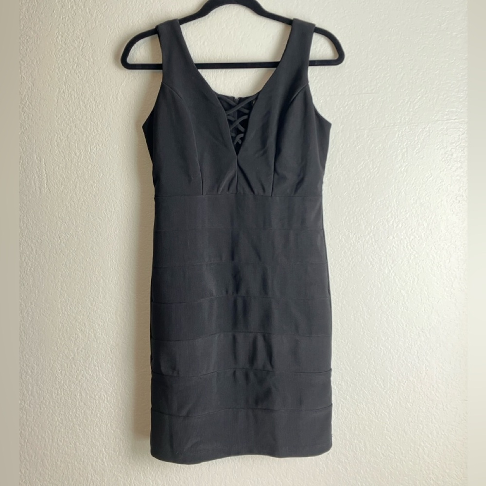 Crystal Doll Sexy Deep V Neck Bodycon Dress